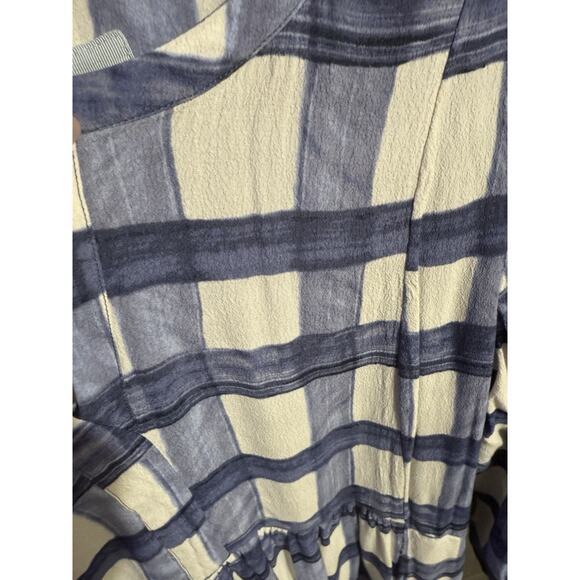 Anthropologie Maeve women's Devery Dress size L Plaid Watercolor - Picture 6 of 8